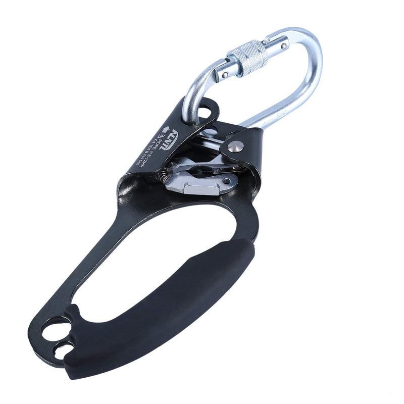 WILDKEN Climbing Hand Ascender Outdoor Mountaineering Tree Arborist Climbing Rappelling Equip Hand Ascender for 8-12MM Rope Left Right Hand Ascender Black - Right - BeesActive Australia