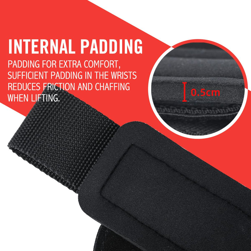 OHMY FIT Weight Lifting Grips Workout Pads With Adjustable Wrist Straps, Support Wraps for Power Lifting Pull Up Fitness Gym, Kettlebells and Cross Training for Men and Women - BeesActive Australia