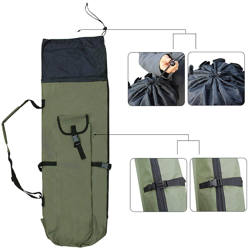 [AUSTRALIA] - Fishing Bag Fishing Rod Reel Case Carrier Holder Fishing Pole Storage Bags Fishing Gear Organizer Travel Carry Case Bag by Shaddock Khaki Green 