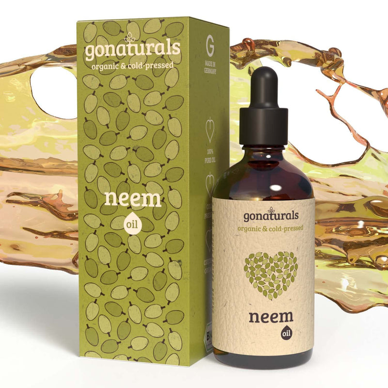 GONATURALS Cold Pressed Neem Oil for Skin - Organic Neem Oil - Neem Oil for Hair: Nail Oil, Eyebrow Oil & Scalp Oil for Hair Growth - Pure Neem Oil Organic - Alternative to Neem Cream (100 ml) 100 ml (Pack of 1) - BeesActive Australia