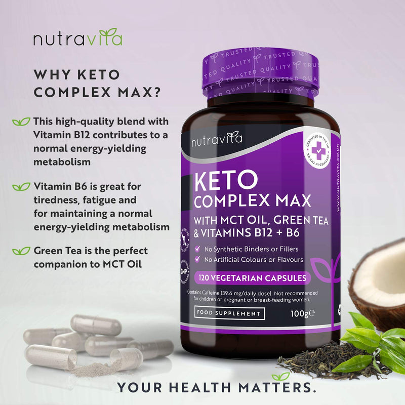 Keto Complete Diet Pills – 2 Month Supply – Max Strength 1788mg Complex for Men & Women - MCT Oil, Green Tea, Vitamins & Minerals – Contribute to Fatty Acid & Carb Metabolism – Made in The UK - BeesActive Australia