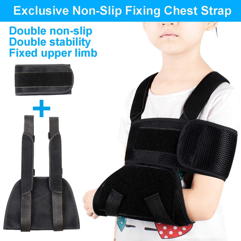 DouHeal Medical Kids Arm Sling, Breathable Material, Ultimate Comfort, Fully Adjustable Rotator Cuff, Elbow Support for Broken, Fractured Arm and Shoulder Injury, Immobilizer Band for Quick Recovery 1 Count (Pack of 1) - BeesActive Australia