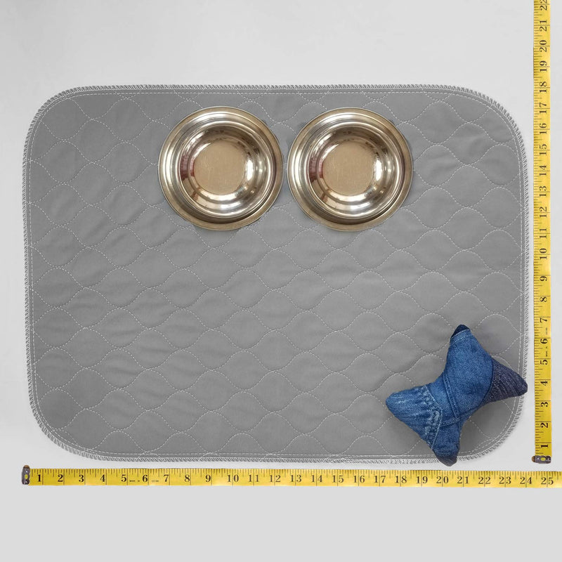 Kluein Pet Training Pads for Dogs | Non-Slip Absorbent | Washable Pee Pads for Dogs Cat Rabbit Guinea Pig Small Pets, Travel Carrier, Dog Crate Mat, Food Mat 4-Pack S 18x24in Grey - BeesActive Australia