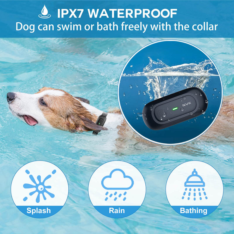 NVK Dog Training Collar, Single Collar Without Remote, Rechargeable Dog Training Collar with 3 Modes, Beep, Vibration and Shock, Waterproof Collar - BeesActive Australia