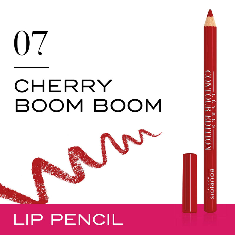 Bourjois Levres Contour Edition Lip Liner and Pencil 7 Cherry Boom Boom Reds, 1.14g - BeesActive Australia