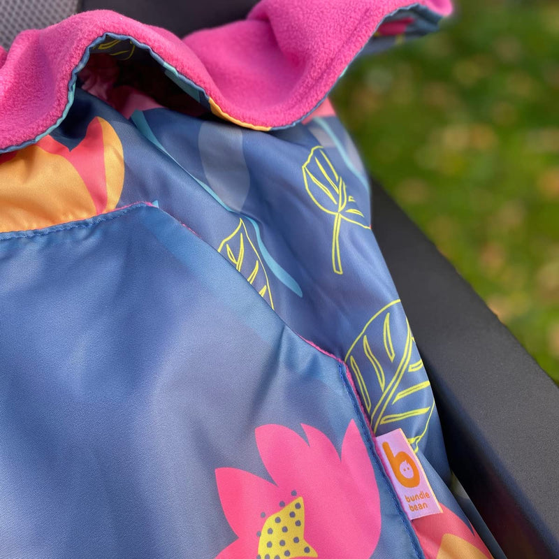 Waterproof Fleece-Lined Wheelchair Cosy Cover | Universal fit for Manual and Powered wheelchairs | Adult Size | Easy to fit Wheelchair Blanket | Wheelchair Accessory | Warmth & Comfort (Floral) Floral - BeesActive Australia