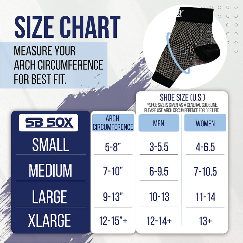 SB SOX Plantar Fasciitis Compression Socks for Women & Men (1 Pair) - Ankle Socks for Plantar Fasciitis Relief, Arch Support, and Foot/Heel Pain for Everyday Use (Black, Small) Black Small (Pack of 1) - BeesActive Australia