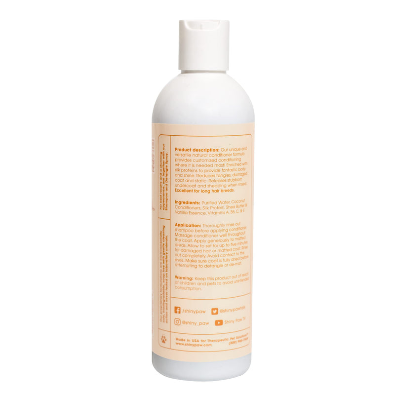 Dog Conditioner - Shea Butter & Vanilla Conditioner for Dogs - All Natural Dog Moisturizer for Dry Skin Made in The USA by ShinyPaw - BeesActive Australia