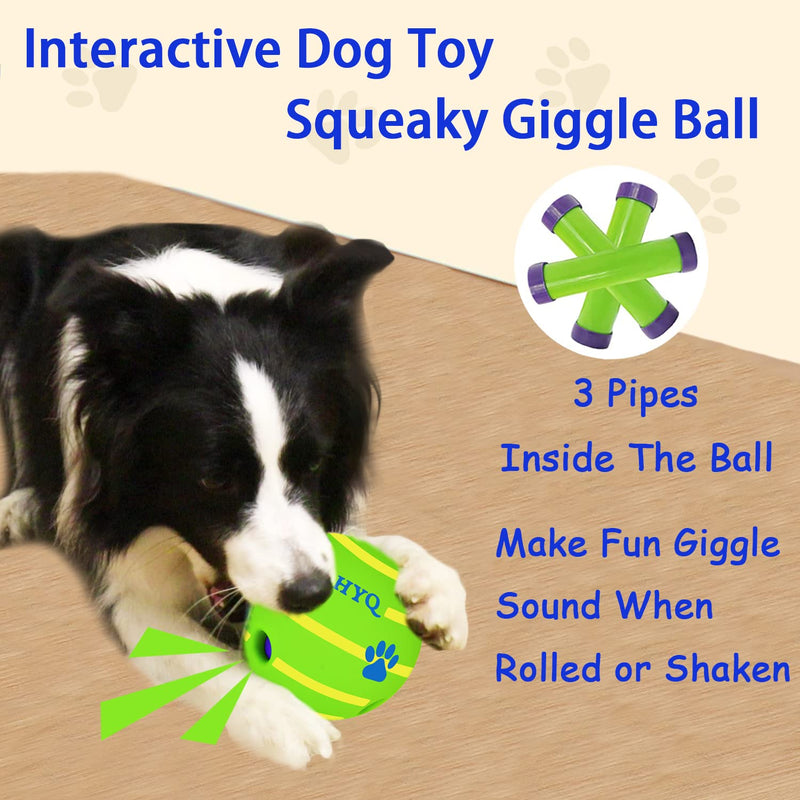 Wobble Giggle Ball for Dogs, Interactive Dog Toys Ball, Squeaky Dog Toys Ball, Funny Wobble Ball, Herding Dog Balls for Medium Large Dogs 4.6 Inches - BeesActive Australia