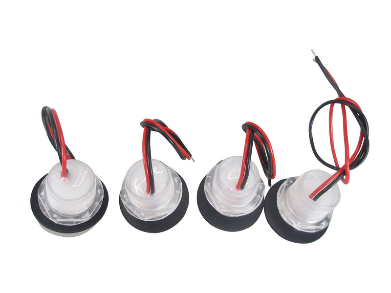 [AUSTRALIA] - Pactrade Marine 4 Pieces Boat LED Livewell Round Button White Courtesy Light OEM Waterproof 