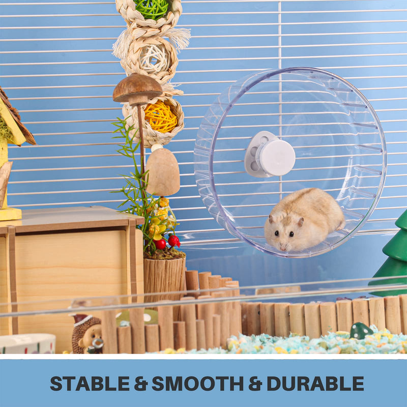 BUCATSTATE Hamster Wheel Silent, 6.7in & 5.5in Hamster Exercise Wheels Basic- Quiet Spinner Hamster Running Wheels for Gerbil Dwarf Syrian Hamster 6.7inch - BeesActive Australia