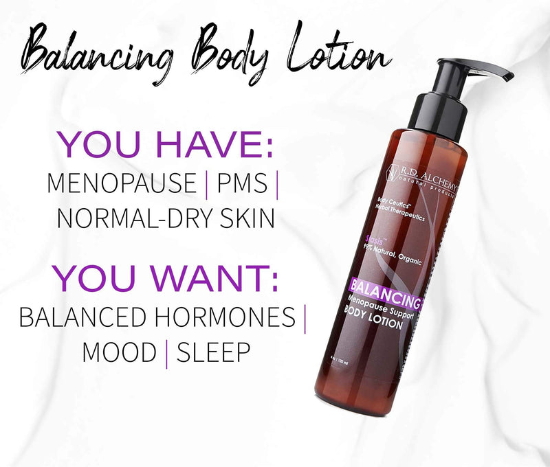 99% Natural & Organic Balancing Body Lotion for Menopause, PMS, & Normal-Dry Skin. Isoflavones & Phytoestrogenic Extracts Balance Hormones, Mood, & Sleep to Become Calmer & More of your Normal Self. - BeesActive Australia