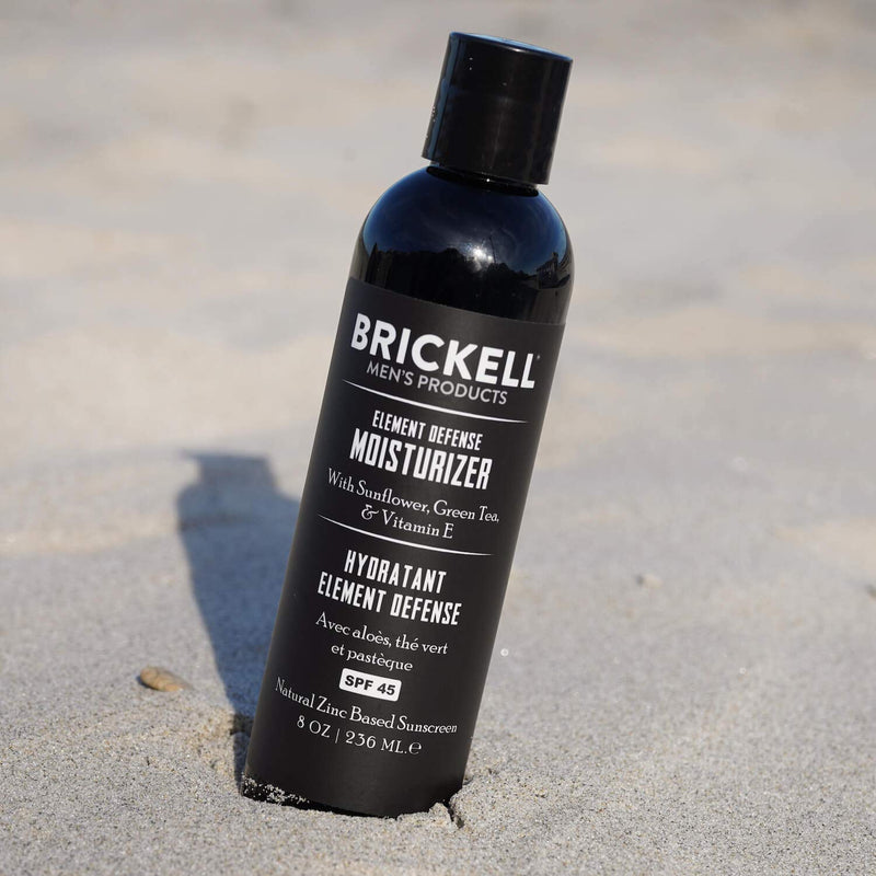 Brickell Mens's Element Defense Moisturizer with SPF45 for Men, Natural & Organic, Zinc SPF45 Sunscreen, Hydrates and Protects Skin Against UVA/UVB Rays, 8 Ounce, Unscented - BeesActive Australia