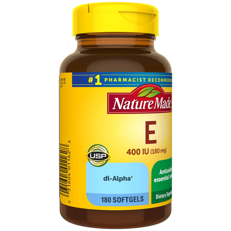 Nature Made Vitamin E 180 mg (400 IU) dl-Alpha Softgels, 180 Count for Antioxidant Support - BeesActive Australia