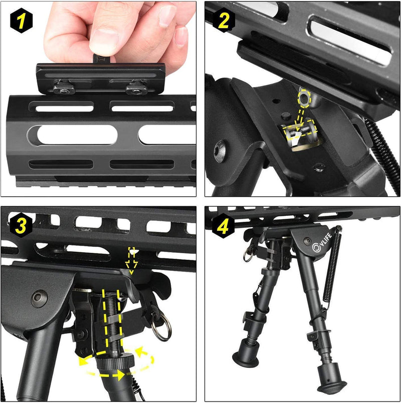 [AUSTRALIA] - CVLIFE Bipod Adapter Bipod Mount Sling Stud 4 T-Nuts 4 Screws and 1 Wrench 