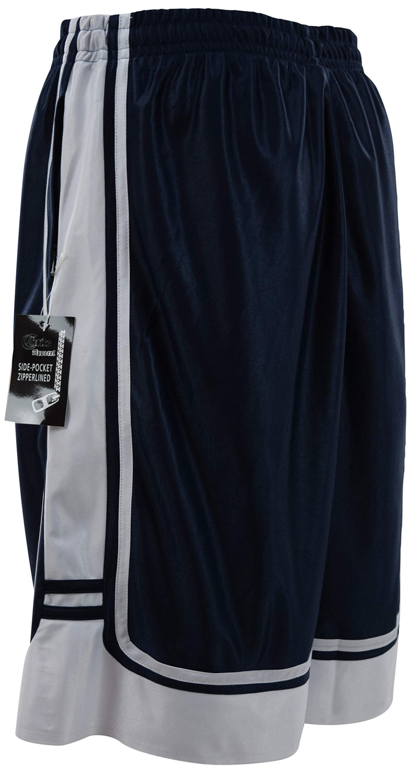 The JDP Co. Men's Athletic Gym Training Basketball Shorts Large 606-navy - BeesActive Australia