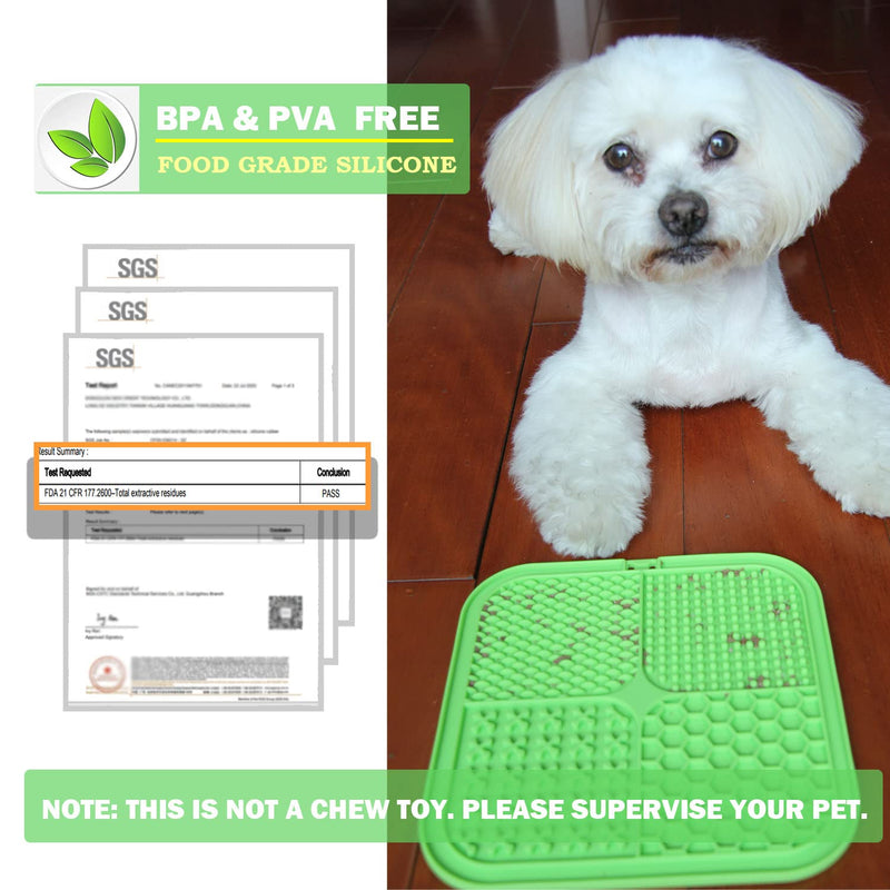 VEEVAO Lick Mat for Dogs, Food-Grade Silicone Dog Lick Mat as Dog & Cat Slow Feeder, 2 PCS Dog Licking Mat with Suction Cups and Can Lids, Relieve Pets Anxiety and Boredom(No Cans Included) - BeesActive Australia