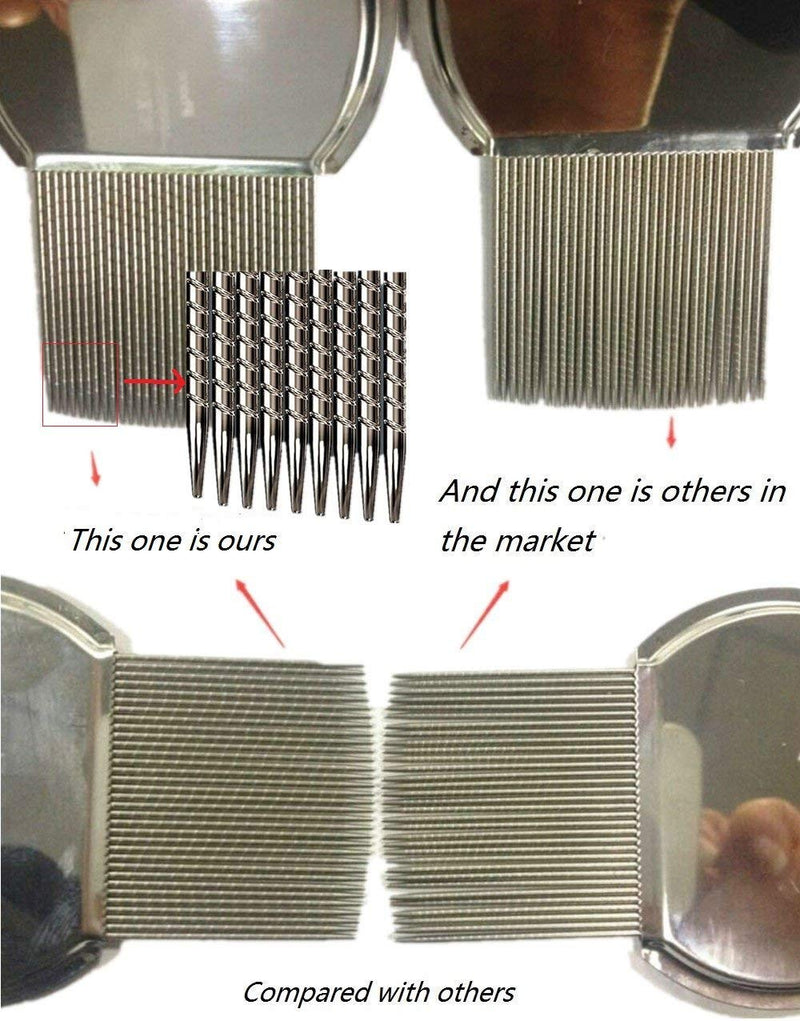 Lice Comb Stainless Steel Professional Lice Combs and Head Lice Treatment to Effectively Get Rid of Hair Lice and Nits, Best Results for Infection and Re-Infection in Kids & Adults ((Pack of 1)) 1 Count (Pack of 1) - BeesActive Australia
