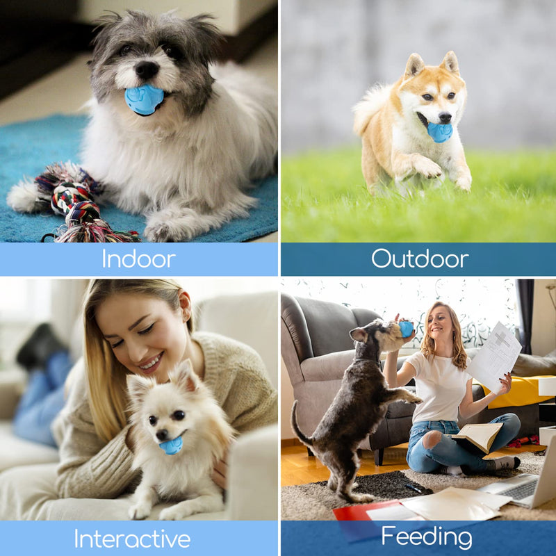 Nobleza Dog Ball, Durable Bouncy Dog Balls for Chewing and Teeth Cleaning, Interactive Natural Rubber Lightweight Dog Toy Ball, Available in 4 Styles Feeder Ball - BeesActive Australia