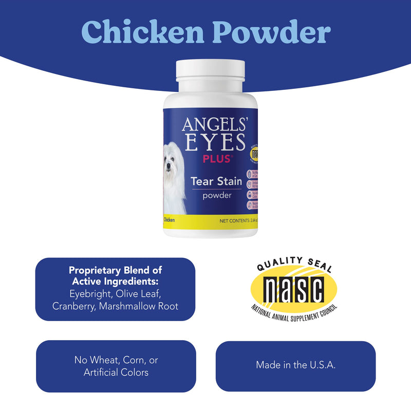 Angels’ Eyes PLUS Tear Stain Prevention Chicken Powder for Dogs and cats | For All Breeds | No Wheat No Corn | Daily Support for Eye Health | Proprietary Formula - BeesActive Australia