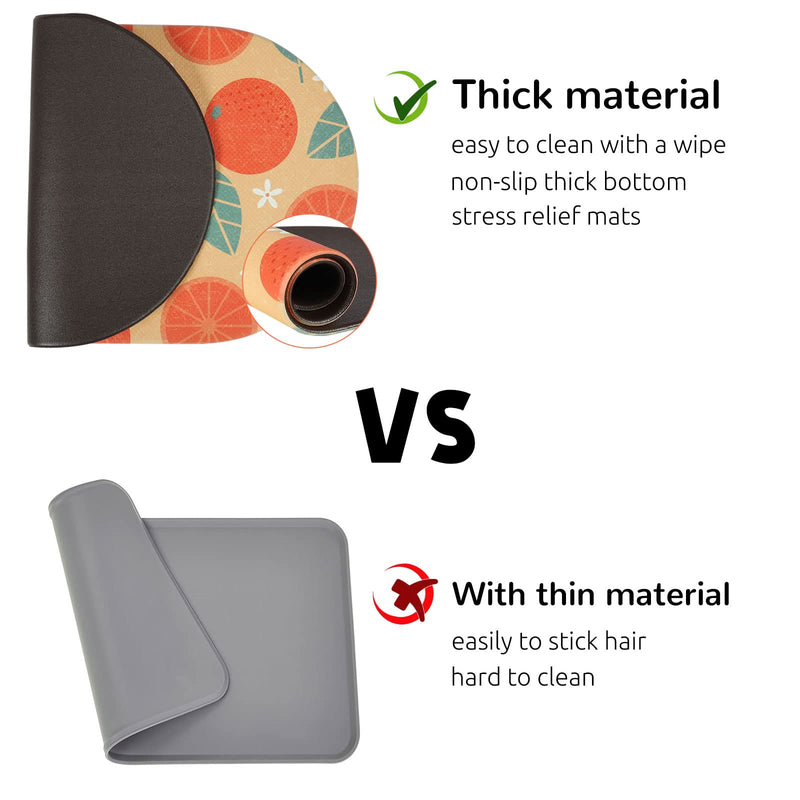 HACHIKITTY Cat Food Mat Dog Feeding Mat for Floor Pet Feeding Mat Waterproof Dog Water Mat Dog Bowl Mats for Food Water Orange - BeesActive Australia