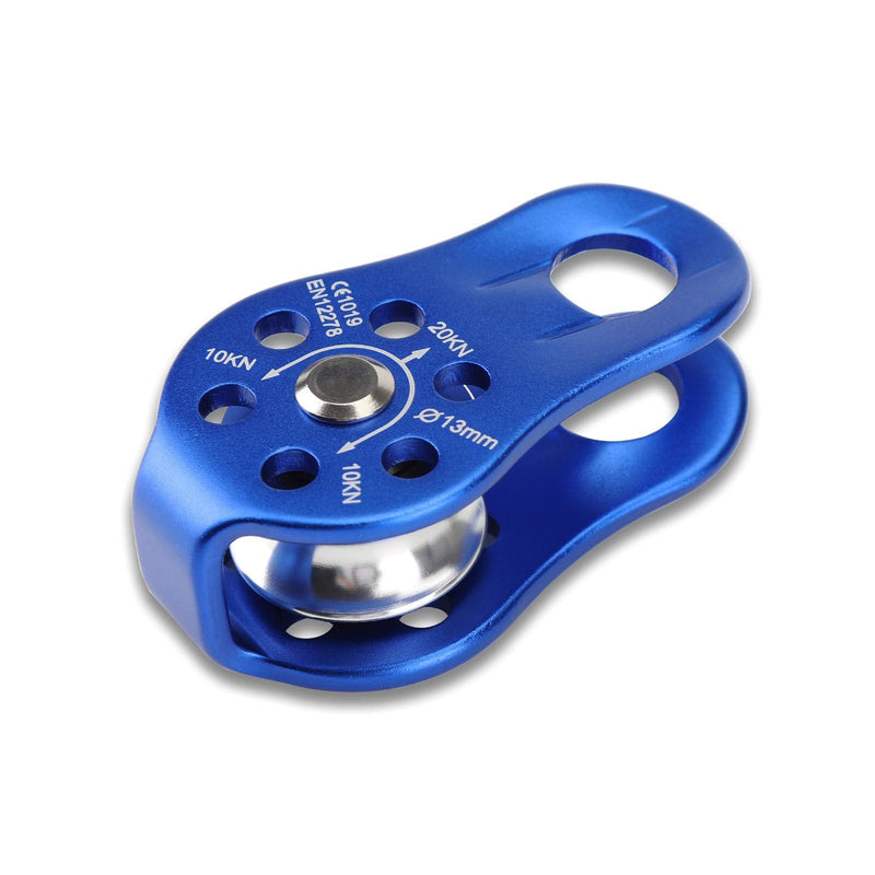 NAXEN 20kN Micro Pulley Climbing Pulley Aluminum Pulley Blue - BeesActive Australia