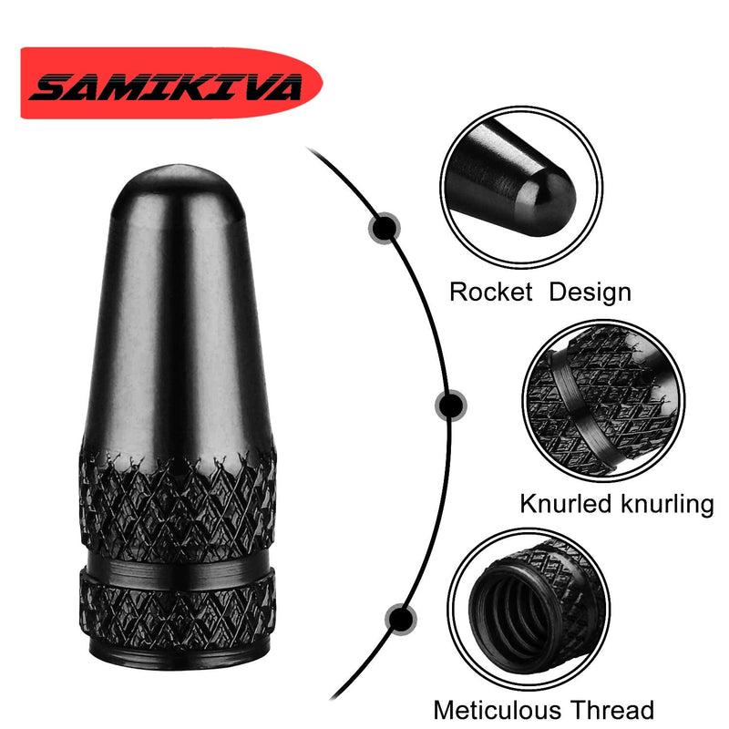 SAMIKIVA (10 Pack Bike Presta Valve Stem Caps, Chrome Anodized Aluminum, Use On Presta French Valves, Dust caps for MTB Road Racing Bicycle, Rocket Style - BeesActive Australia