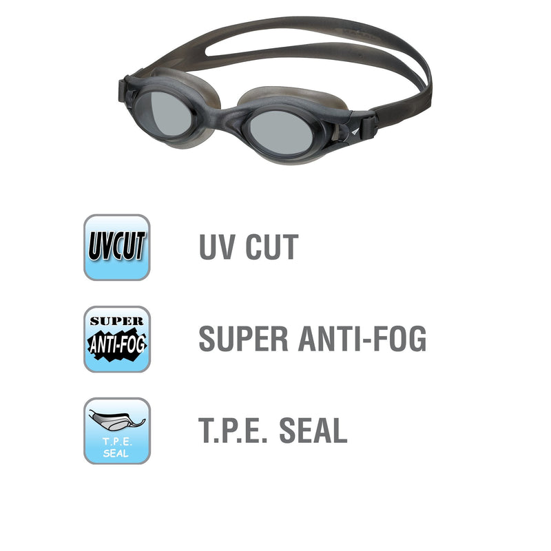 VIEW Swimming Gear V-300 Imprex Swim Goggles Black - BeesActive Australia