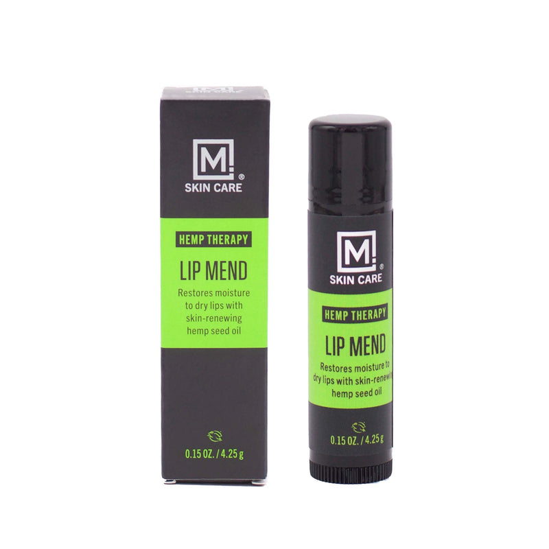 M. Skin Care Hemp Therapy Lip Mend Balm for Men, Refreshing Peppermint, Shea Butter, Cruelty Free - BeesActive Australia