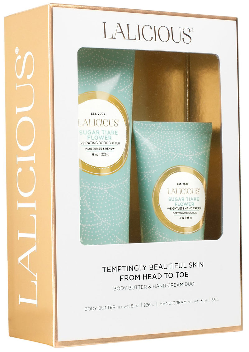 LALICIOUS - Sugar Tiare Flower Body Butter & Hand Cream Duo - BeesActive Australia