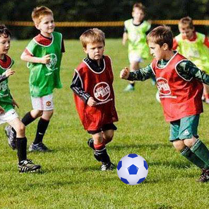 Soccer Ball Size 2 White Blue Suitable for Kids Toddler Boy Gift Training Practice 2-6 Years Old - BeesActive Australia