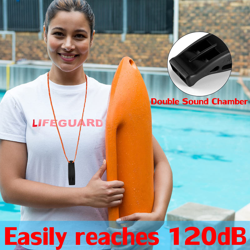 Hipat Emergency Whistle, Super Loud Safety Whistle with Lanyard, Ideal for Kayaking, Boating, Swimming, Water Survival, Hiking, Camping, Climbing Black - BeesActive Australia