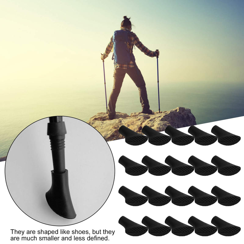 RiToEasysports 20Pcs Walking Stick Tip Protectors Wear?Resistant Non?Slip Walking Stick Caps Ends with a Inner Diameter of 1.1 cm/0.4 in - BeesActive Australia