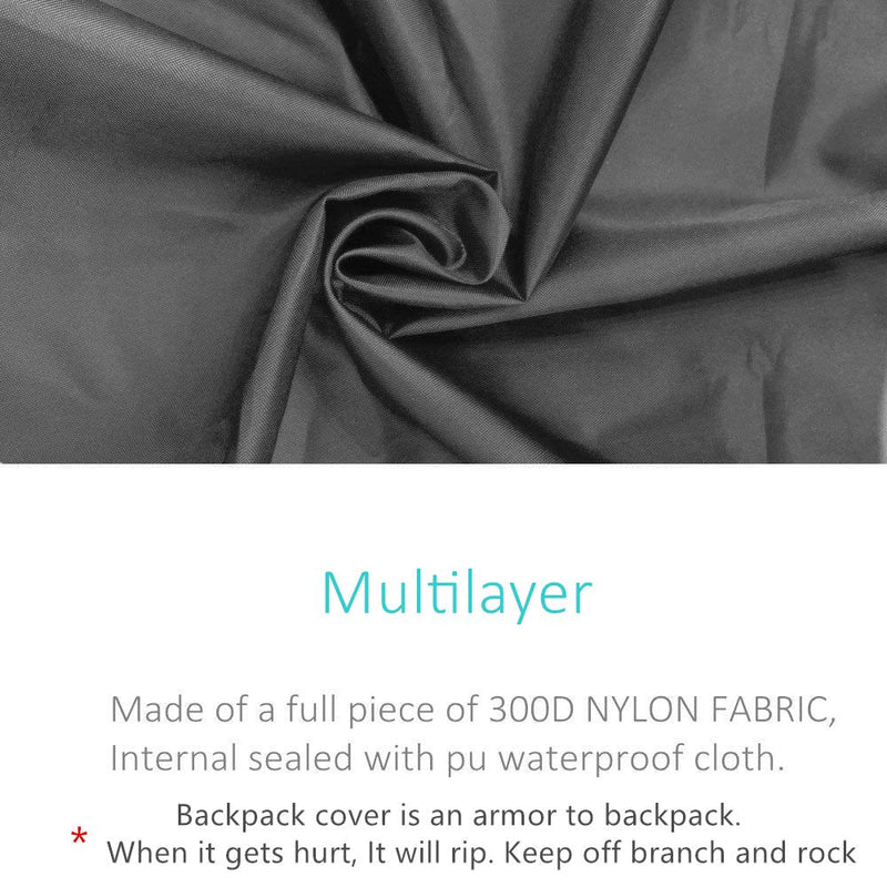 Joy Walker Waterproof Backpack Rain Cover for (15-90L), Upgraded Anti-Slip Cross Buckle Straps, Triple Strengthened Layers for Hiking Camping Traveling Acqua Small (for 15-25L backpack) - BeesActive Australia