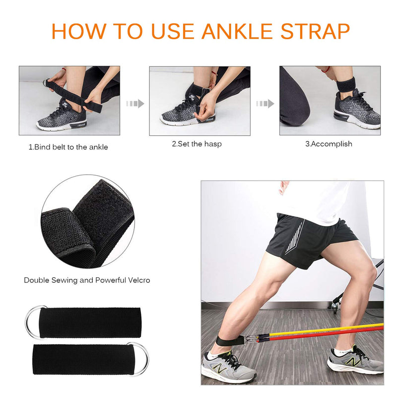 himaly Exercise Resistance Bands Set Strength Training Fitness Tubes Tension Bands with Handles, Door Anchor, Ankle Straps, Workout Guides and Band Guard Equipment for Men and Women - BeesActive Australia