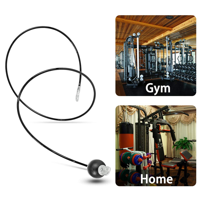 Vishusju Pulley Cable Thick 5mm Steel Wire Rope for Cable Machines Home Gym Equipment Replacement Fitness Exercise Attachment 55" - BeesActive Australia