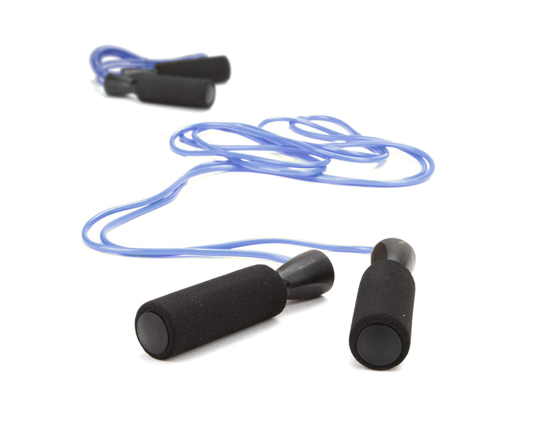 Mind Reader Adjustable, (Pack of 2) Skipping, Rapid Jumping Rope Cable 5.25" Memory Foam Ergonomic Handles, Blue, 2 Pack - BeesActive Australia