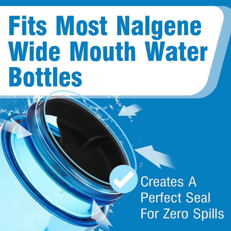 IMPRESA [3 Pack] Silicone Mouth Splash Guard fits Nalgene Wide Mouth Lid Water Bottles Accessory Intended for Nalgene Splashguard to be Spill-Free Guards for Nalgene Accessories - BeesActive Australia