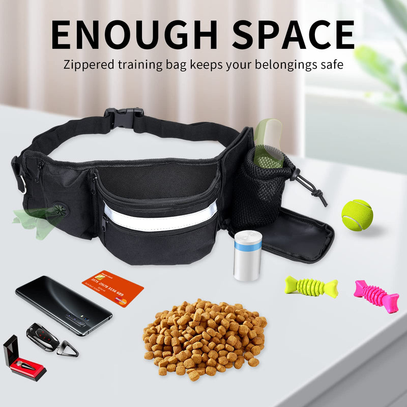 FUNPIEXO Treat Bag for Dog Training,Built in Water Bottle Holder,Poop Bag Dispenser,Compartment Large Capacity Dog Treat Pouch,Easy to Carry - BeesActive Australia