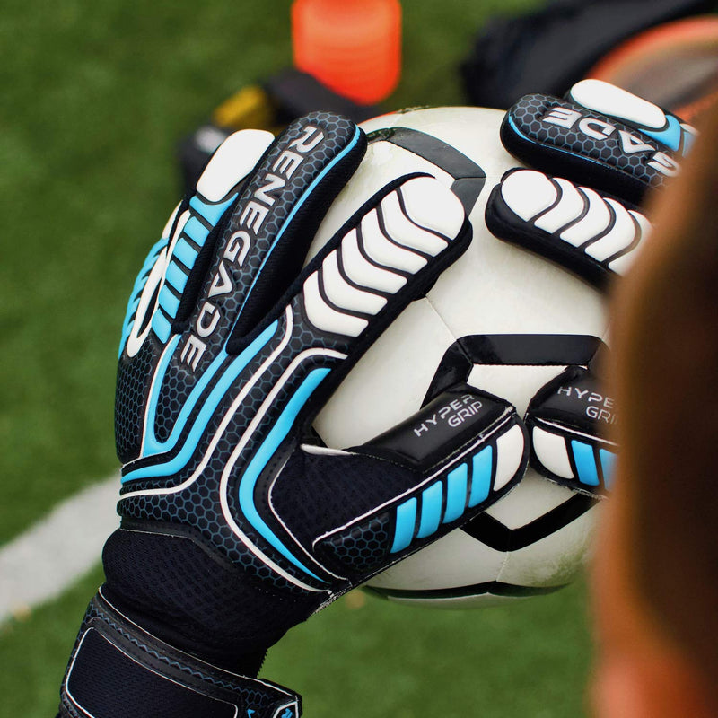 Renegade GK Vulcan Goalie Gloves with Microbe-Guard (Sizes 6-11, 4 Styles, Level 3) Pro-Tek Fingersaves & 3.5+3MM Hyper Grip | Excellent Goalkeeper Glove for Higher Play | Based in The USA Trident - Negative Cut 7 - BeesActive Australia