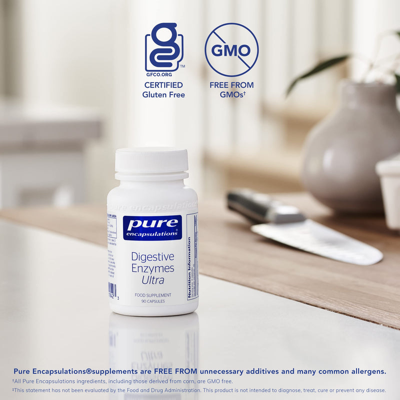 Pure Encapsulations - Digestive Enzymes Ultra - Broad Spectrum Vegetarian Digestive Enzymes - 90 Capsules - BeesActive Australia