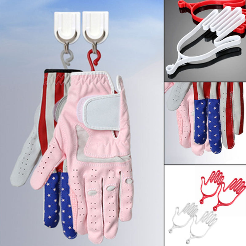 MUXSAM Golf Gloves Stretcher Holder Keeper Hanger Gloves Support Frame Golf Gloves Holder Rack Dryer Shaper Tool Accessories for Golfer Gloves Maintenance(1 Pair 2Pcs) White - BeesActive Australia