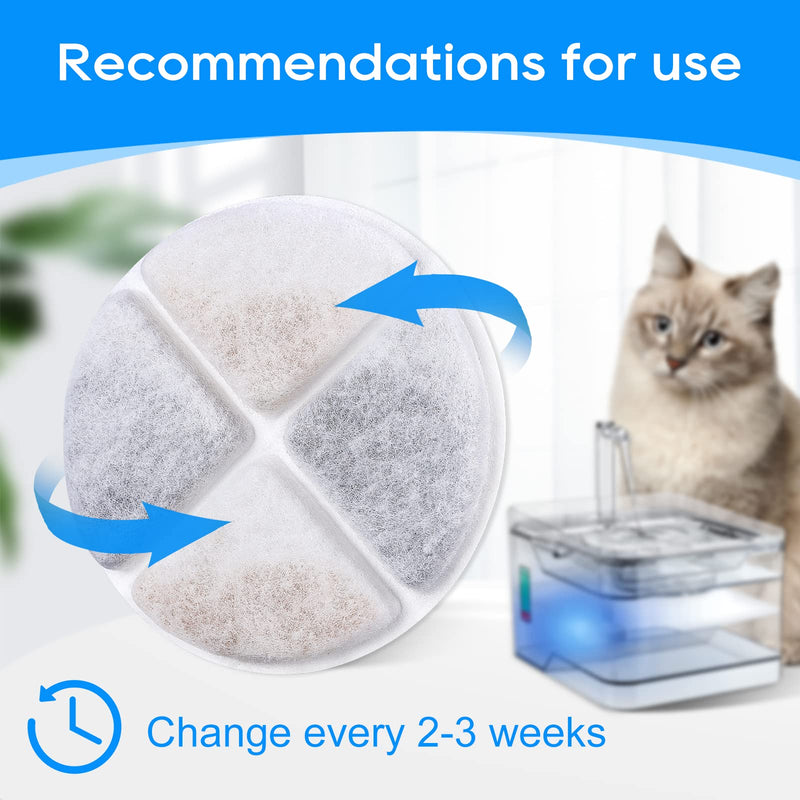 MyfatBOSS Cat Water Fountain Filters, 12 Pack Cat Filters for Water Fountain, Pet Water Fountain Filter Replacement, Pet Fountain Filter for petnf 101 oz/ 3 Liter Pet Water Fountain - BeesActive Australia