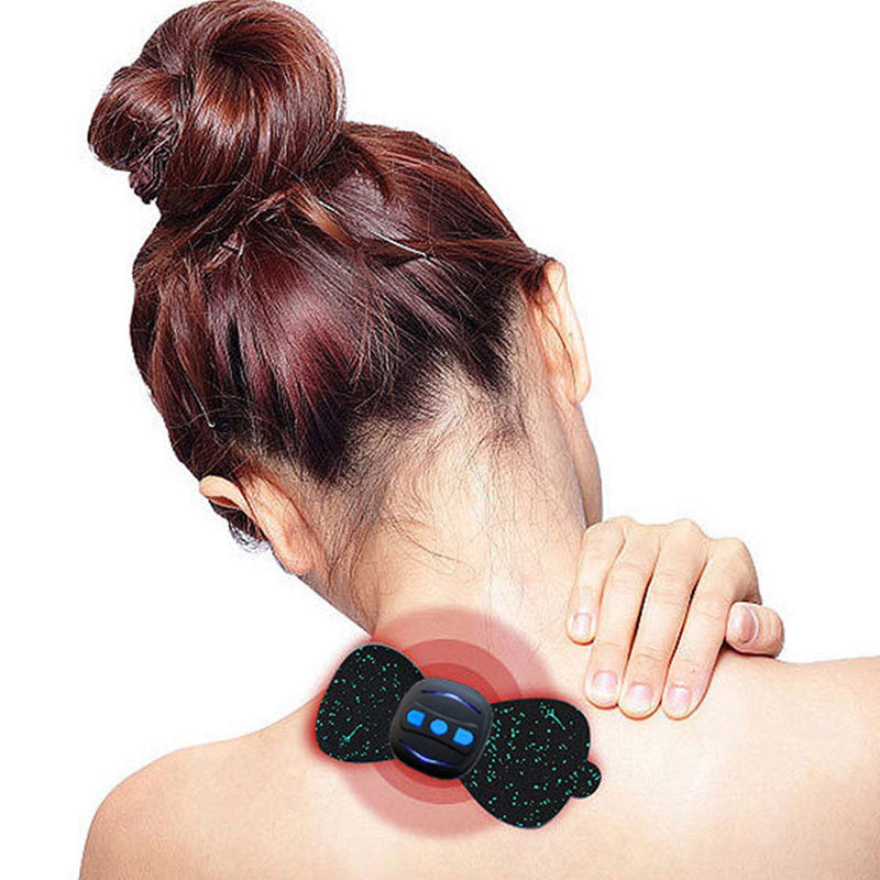 Massage Machine for Neck and Back, Mini Cervical Massager Wireless Massager Muscle Stimulator Pads Back Neck Massager Cushion for Relax Muscles, Adjustable Speeds for Car Chair Office - BeesActive Australia