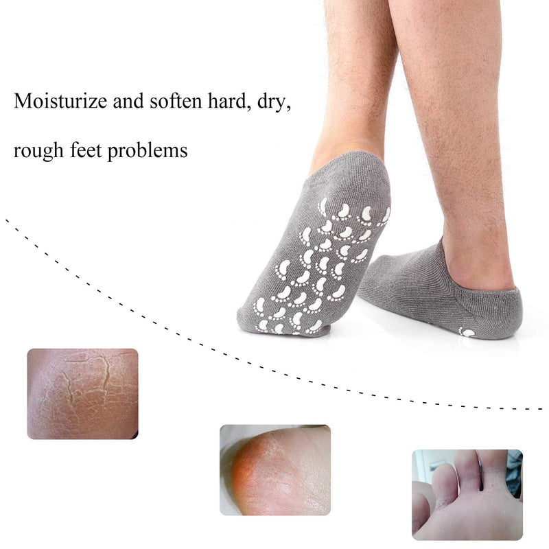 Madholly 3 Pairs Moisturizing Gel Socks for Men, Soft Spa Gel Socks for Repairing Dry Feet, Cracked Heels, Calluses, Rough Skins for men shoes size 7.5-12 - BeesActive Australia