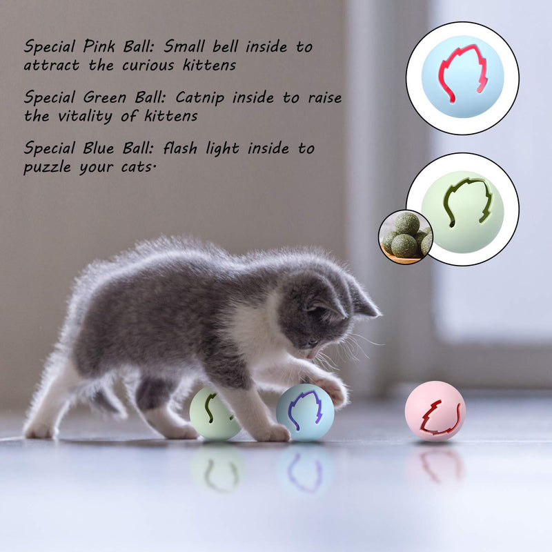 Cats Toys Ball Tower and Track Interactive Toys Latest 4 Level Interactive Pet Toys with 7 Colorful Catnip Flash Balls Suitable for Kittens Chase Healthy Physical Exercise - BeesActive Australia