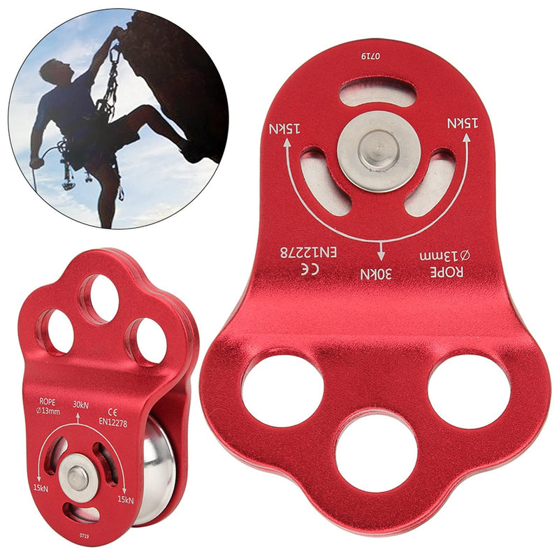 Keenso Three Hole Single Pulley, Climbing Pulley with High Strength, Outdoor Climbing Mountaineering Tool - BeesActive Australia
