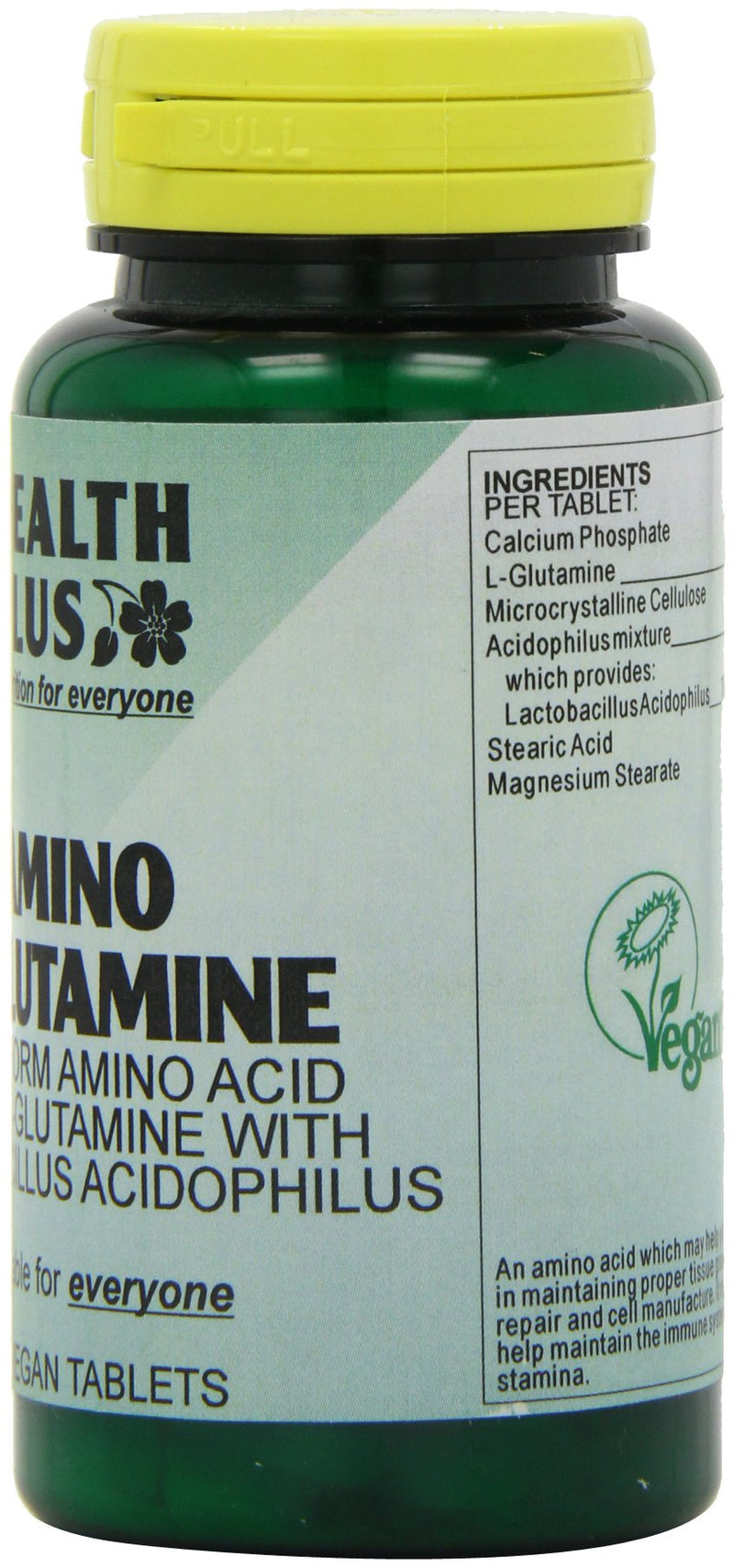 Health Plus Amino L-Glutamine 500mg Amino Acid Supplement - 60 Tablets - BeesActive Australia