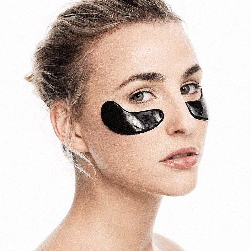 BLAQ Activated Charcoal Under Eye Mask with HydroGel |Natural Hydrating & Anti-Wrinkle Eye Patches with Hyaluronic Acid |Reduce Puffy Eyes & Remove Dark Circles - 5 Count - BeesActive Australia