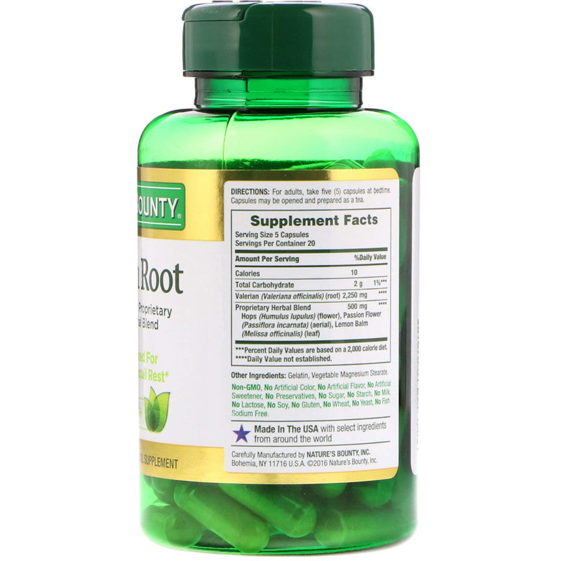 Nature's Bounty Valerian Root 450 mg 100 Count (Pack of 4) - BeesActive Australia